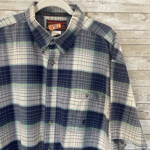Vintage Wrangler Twenty X Mens XXL Shirt Button Down Blue Plaid Western Pocket‎